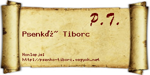 Psenkó Tiborc névjegykártya